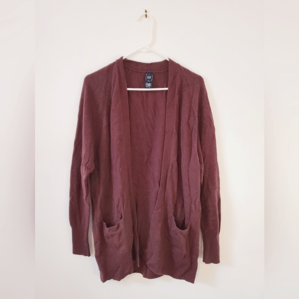 Burgundy Cashmere Blend Gap Cocoon Sweater